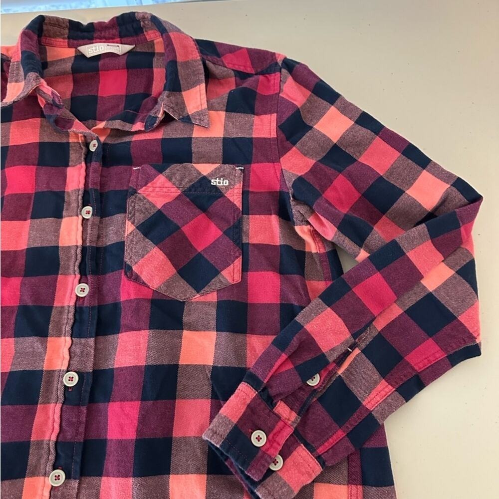 Stio Button Front Organic Cotton Long Sleeve Shirt Small